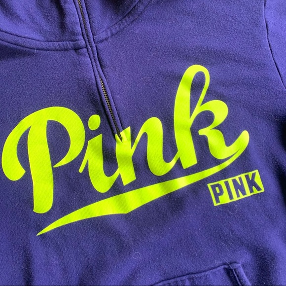 VS PINK Boyfriend Half-Zip Sweatshirt - Picture 5 of 5